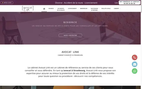 Refonte site Avocat Link - page d'accueil