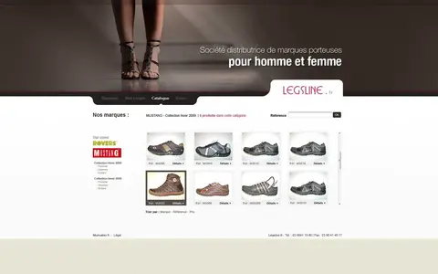 Site Leg's Line - page d'accueil