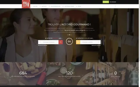 Site MyBonneBouteille - accueil